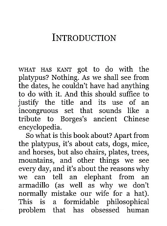 Kant and the Platypus