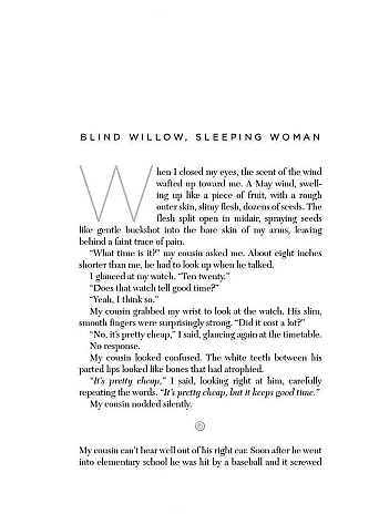 Blind Willow, Sleeping Woman