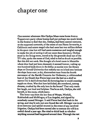The Crying Of Lot 49. Thomas Pynchon