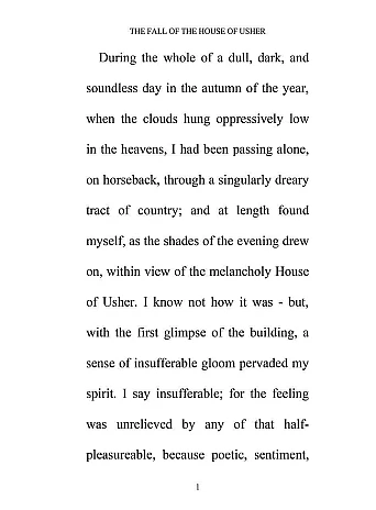 The Fall of the House of Usher. And Other Stories