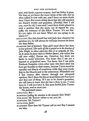 Man and Superman. George Bernard Shaw