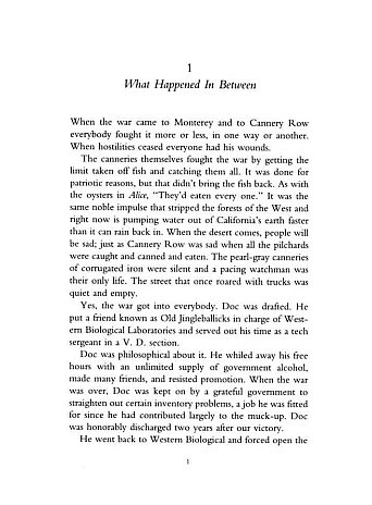 Sweet Thursday. Mr John Steinbeck