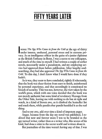 The Spy Who Came in from the Cold. John le Carre