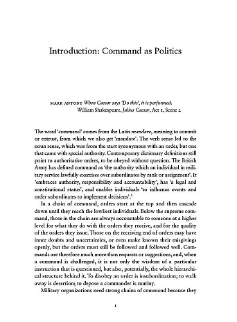 Command. The Politics of Military Operations from Korea to Ukraine