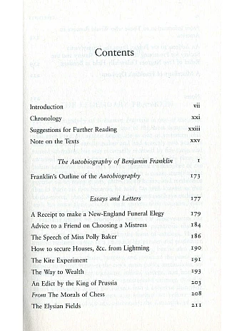 The Autobiography and Other Writings. Benjamin Franklin