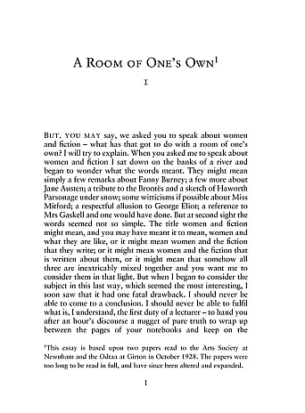 A Room of One's Own/Three Guineas