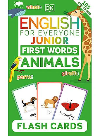 English for Everyone Junior First Words Animals Flash Cards