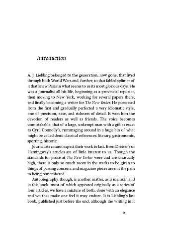 Between Meals. An Appetite for Paris. A. J. Liebling