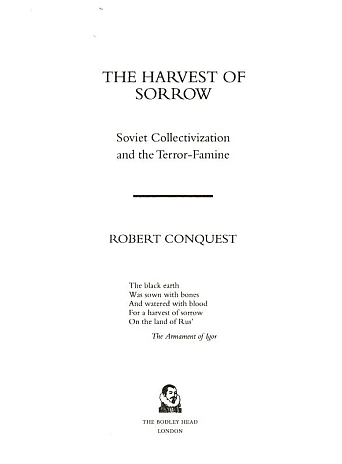 Harvest Of Sorrow