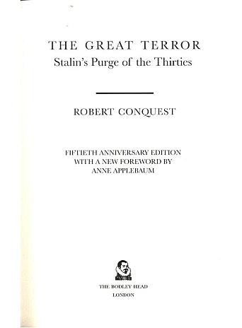 The Great Terror. Robert Conquest