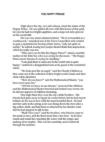 The Happy Prince And Other Tales