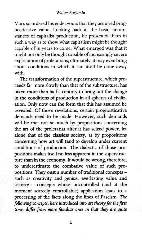 The Work of Art in the Age of Mechanical Reproduction The Work of Art in the Age of Mechanical Reproduction