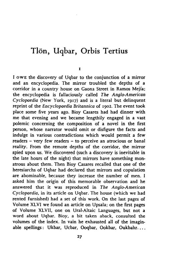 Labyrinths. Jorge Luis Borges Labyrinths. Jorge Luis Borges