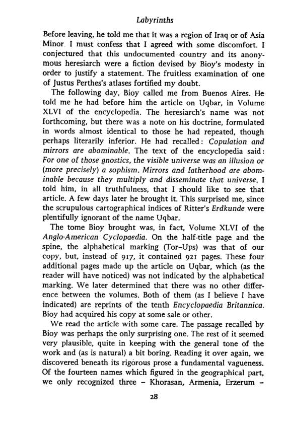 Labyrinths. Jorge Luis Borges Labyrinths. Jorge Luis Borges