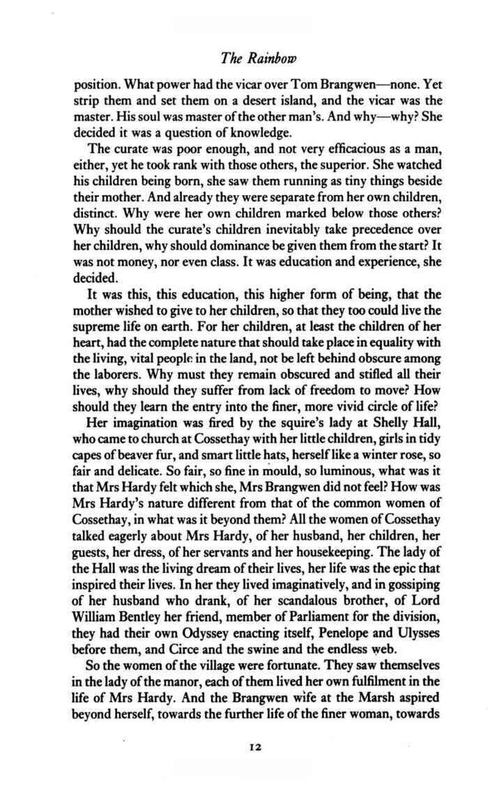 The Rainbow. D. H. Lawrence The Rainbow. D. H. Lawrence