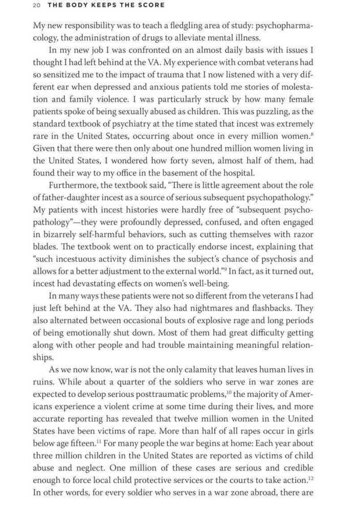 The Body Keeps the Score. Mind, Brain and Body in the Transformation of Trauma The Body Keeps the Score. Mind, Brain and Body in the Transformation of Trauma