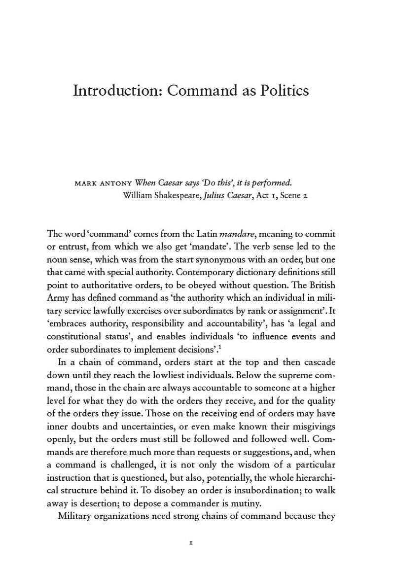 Command. The Politics of Military Operations from Korea to Ukraine Command. The Politics of Military Operations from Korea to Ukraine