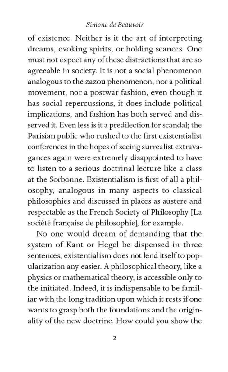 What Is Existentialism? Simone de Beauvoir What Is Existentialism? Simone de Beauvoir