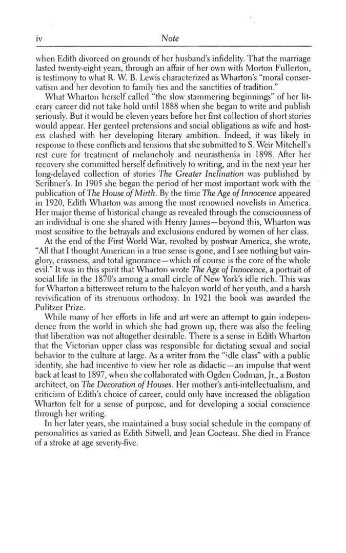 The Age Of Innocence. Edith Wharton The Age Of Innocence. Edith Wharton